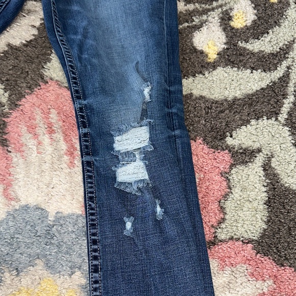 BKE Payton Women's Distressed Straight Jeans - Medium Blue 30x29.5 - Picture 9 of 9